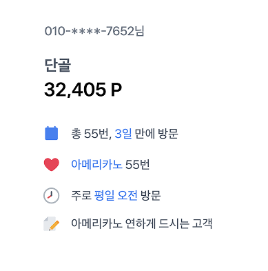 고객별 패턴 분석