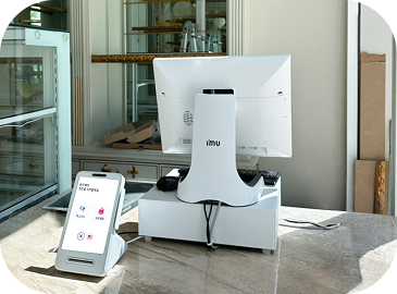 카페 카운터 토스 포스_키오스크 사용 사례 모습